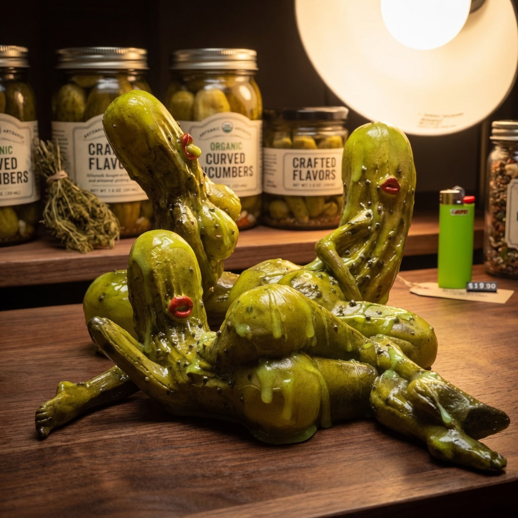 Anthropomorphic Pickle Sculpture